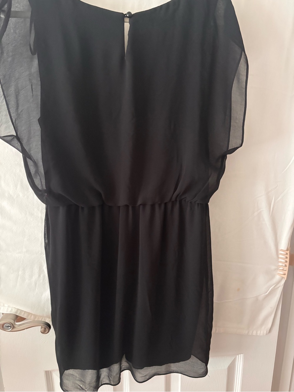 City Triangles Black Sheer Sleeve Mini Dress